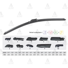 Hyundai i20 MAHER-MHR-11394 SİLECEK SÜPÜRGESİ TEK TİP ÜNİVERSAL 8 APARATLI-20 MUZ (500mm)